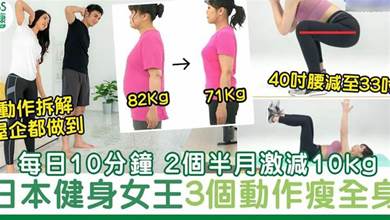 10分鐘瘦身操！3個簡單動作瘦全身 日本演員2個半月激減10kg